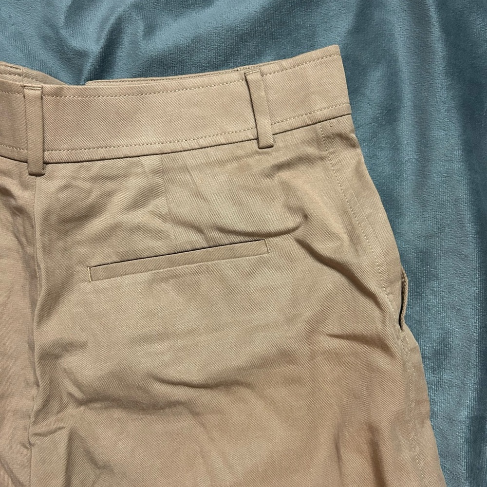 Everlane Classic Pleated Khaki High-Rise Shorts - Picture 3 of 7
